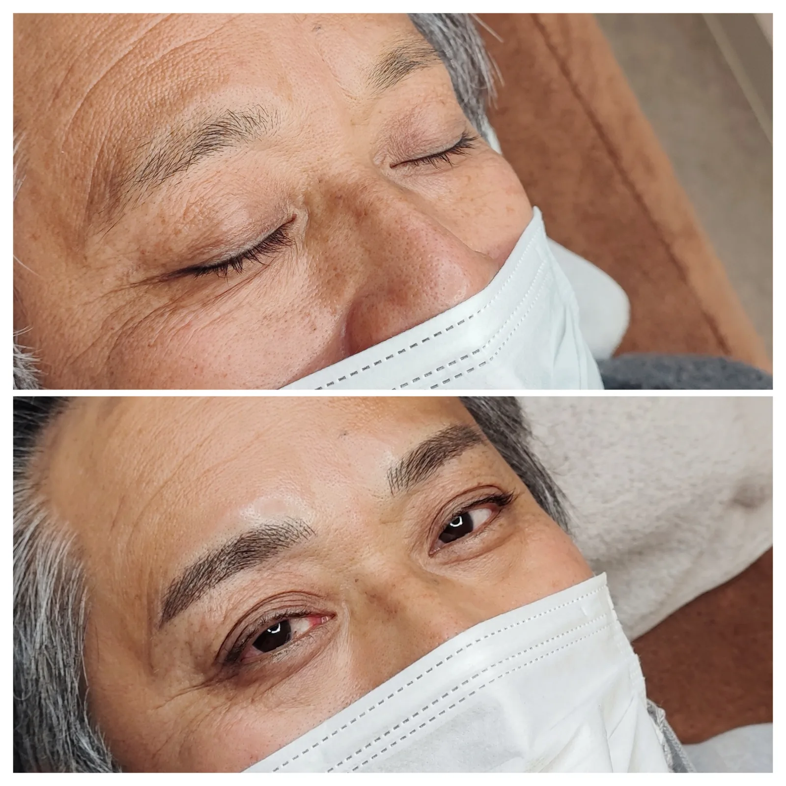 眉アートメイク 施術前後