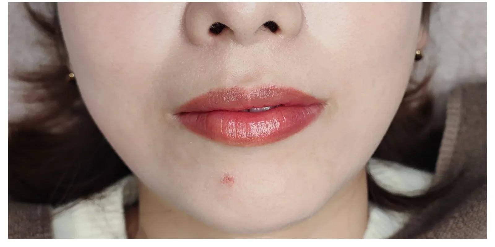 リップアートメイク Before/After After